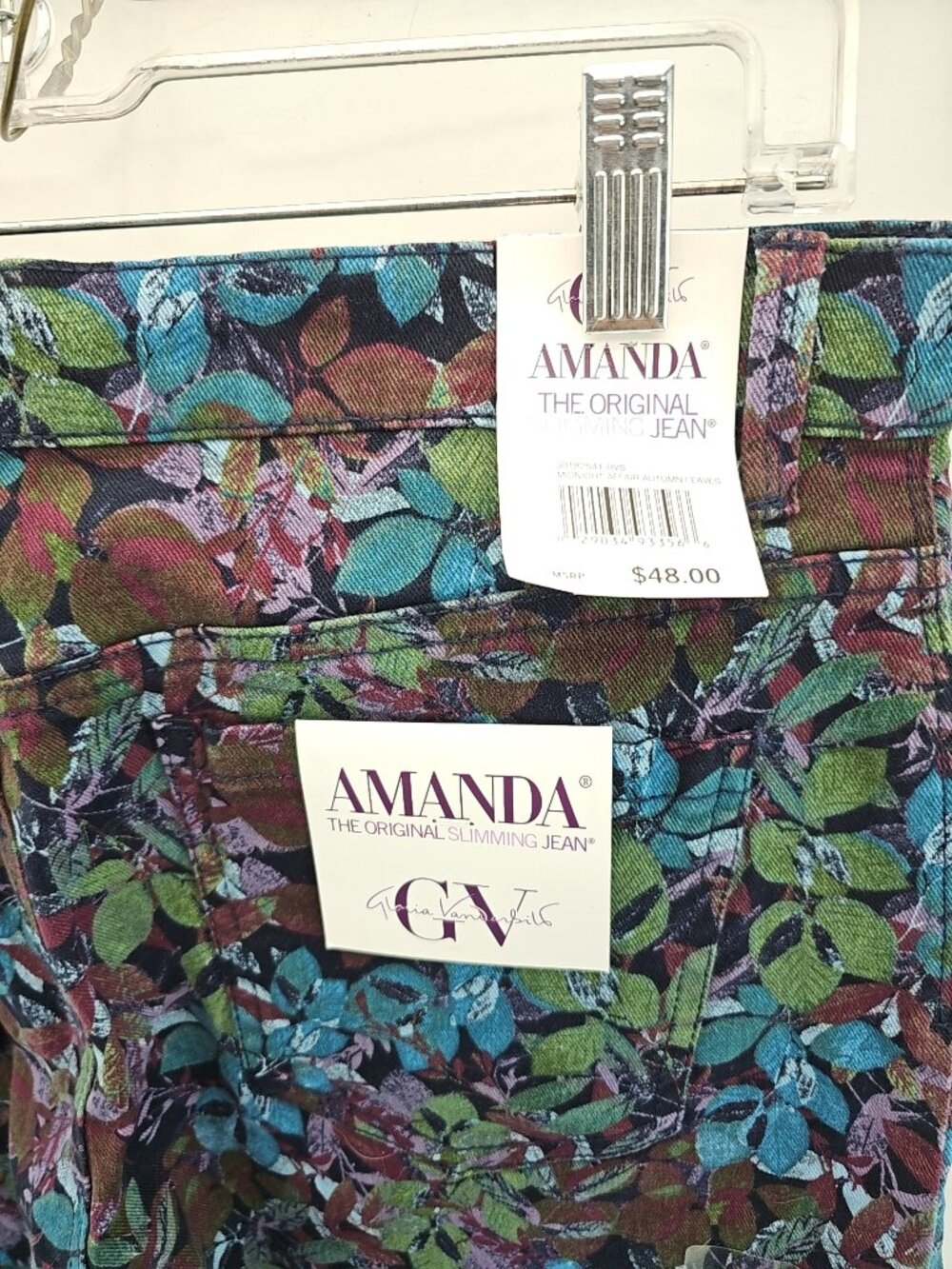 Gloria Vanderbilt Amanda Slimming Floral Jeans - Picture 4 of 5